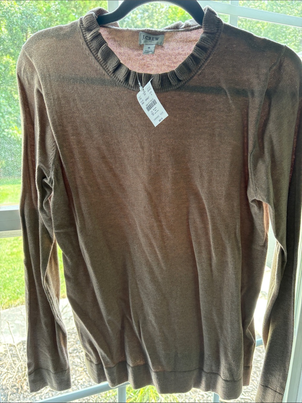 J. Crew tan  Crewneck Sweater